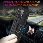Wholesale Tech Armor Ring Stand Grip Case with Metal Plate for Samsung Galaxy A72 5G (Black)